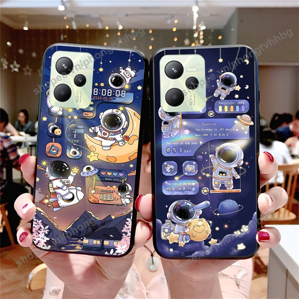 Ốp lưng Realme C35 phi hành gia hoạt hình 3D cute giá rẻ