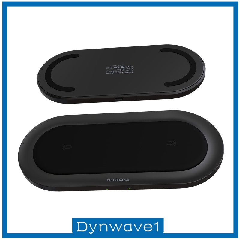 [DYNWAVE1] Wireless Fast Charger 20W Qi Dual Charging Pad Charger for Samsung Universal