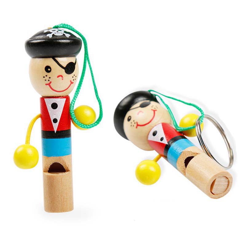 Còi gỗ đồ chơi hình cướp biển dễ thương cho bé