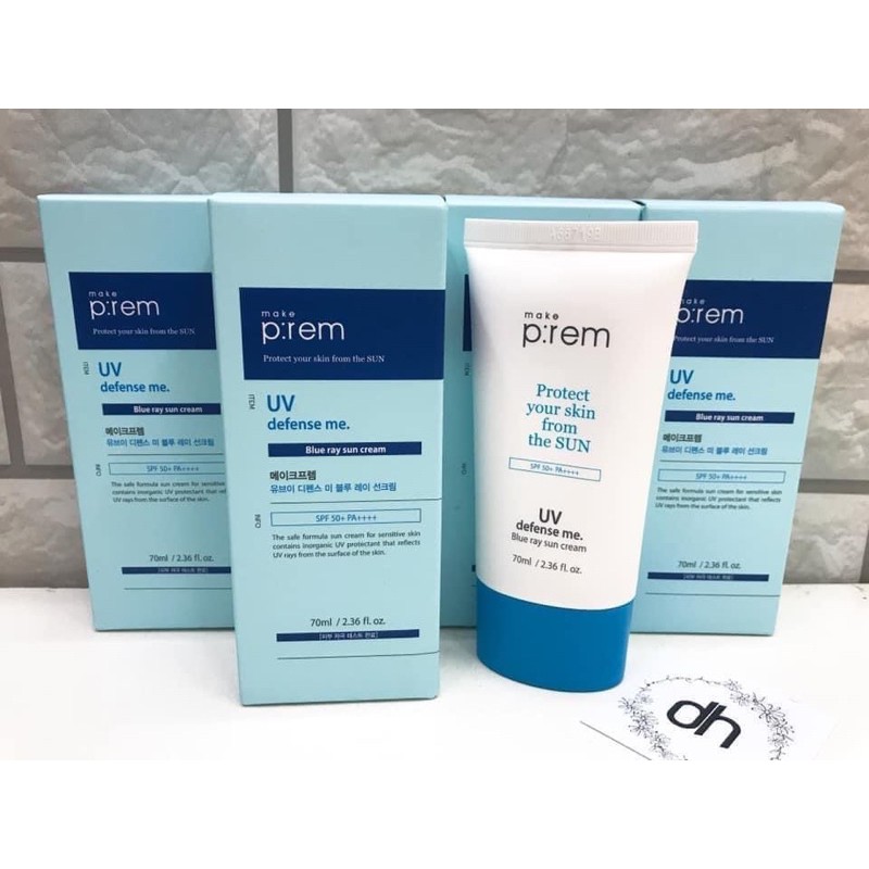 Kem Chống Nắng Vật Lý Make P:rem Prem UV Defense Me Blue Ray 70ml