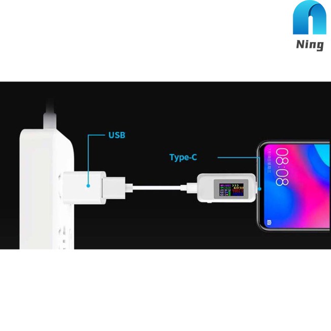 Thiết Bị Kiểm Tra Dòng Điện Usb Màn Hình Màu Kỹ Thuật Số 0.96-inch Loại c 24-pin