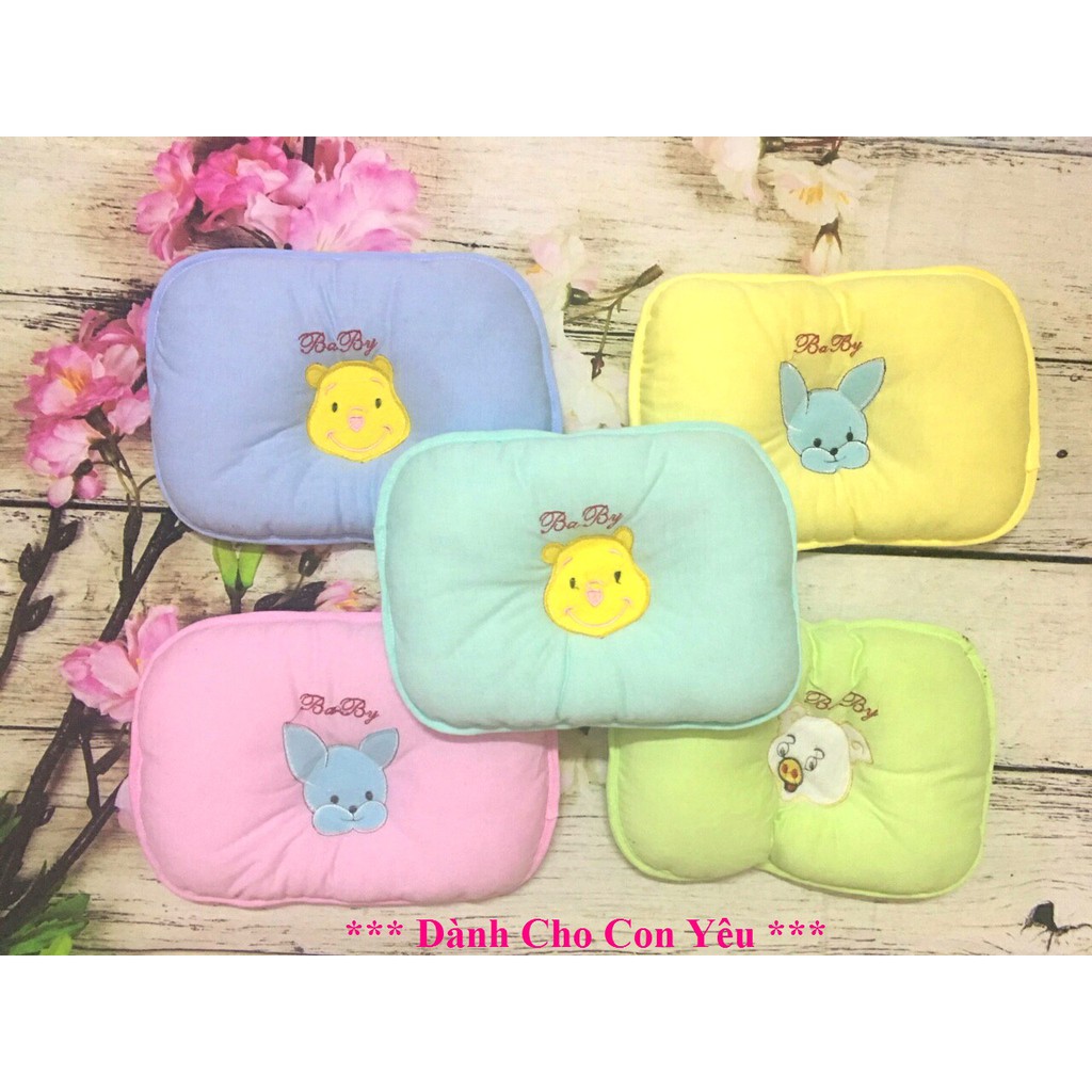 Gối lõm sơ sinh hình thú cho bé