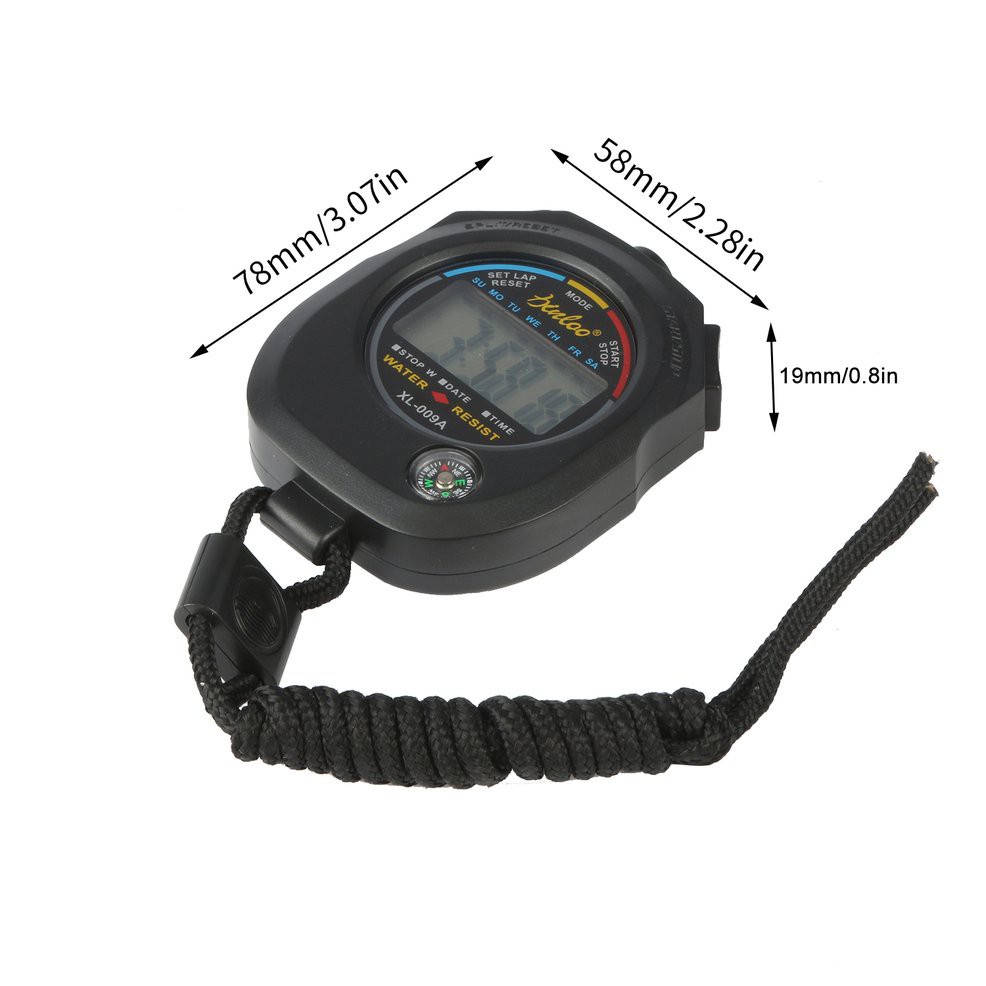 Digital LCD Sports Stopwatch Professional Waterproof Sports Chronograph