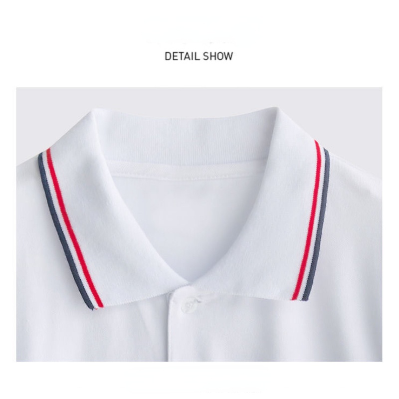 Áo polo Dài Tay Màu Trắng Đồng Phục Học Sinh Cho Bé