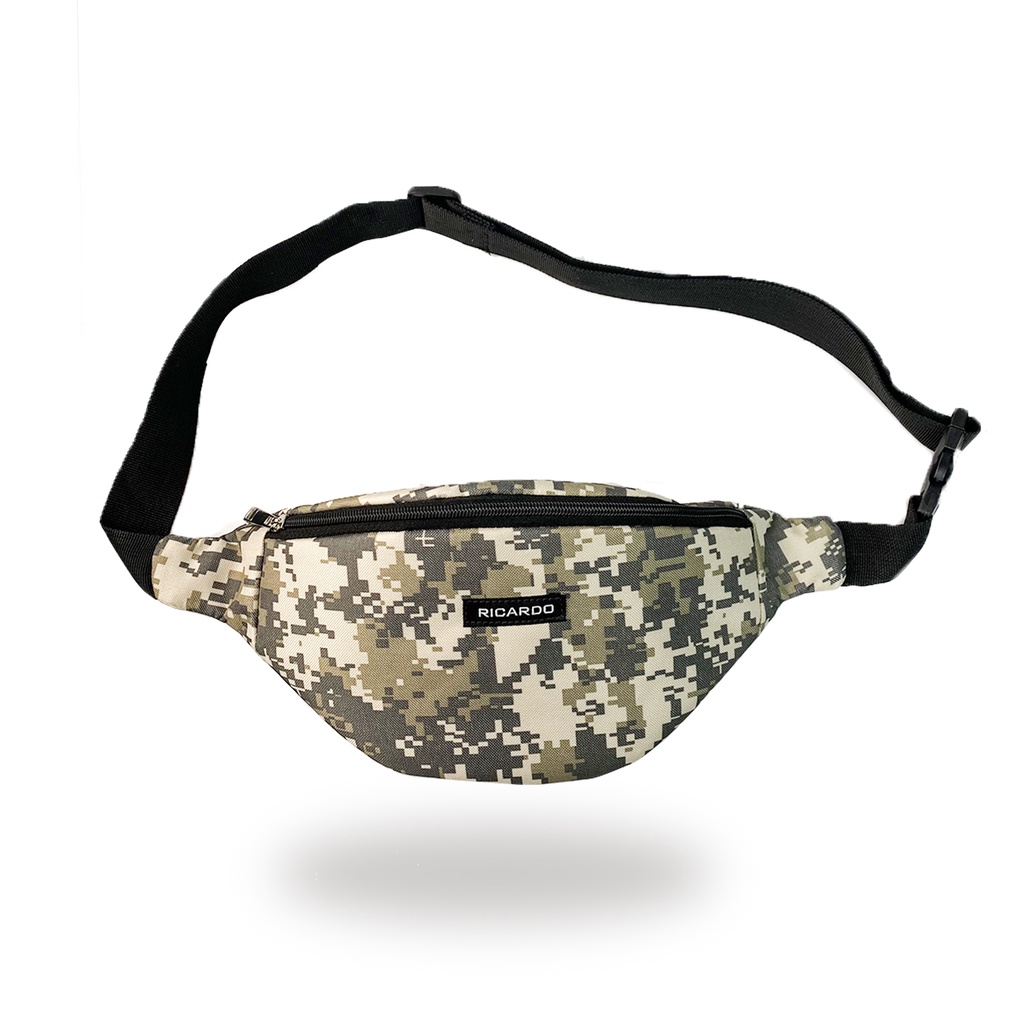 Túi đeo chéo nam nữ camo mini vải Oxford siêu bền chống nước Ricardo, Túi bao tử nhỏ gọn Unisex cao cấp BH 12 tháng