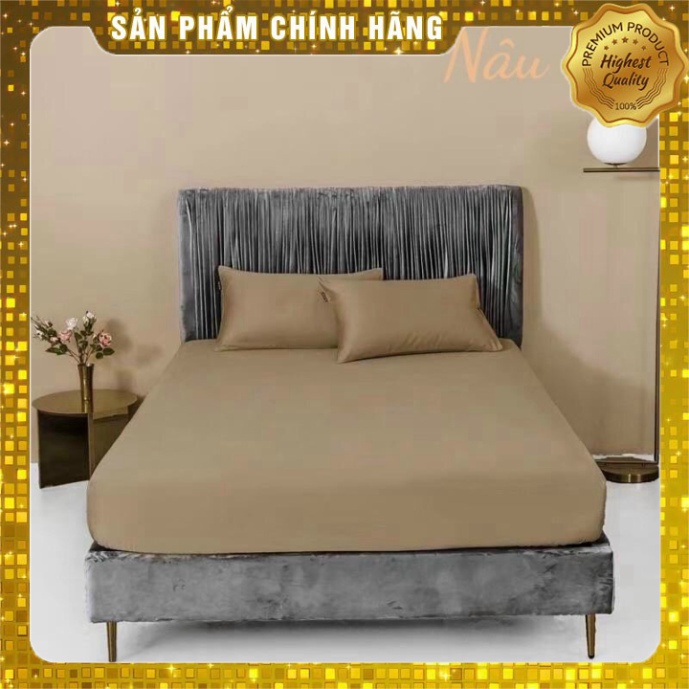 GA GỐI LỤA TENCEL 60S TRƠN 1 MÀU trải giường đệm có độ dày 10>30cm đều phù hợp