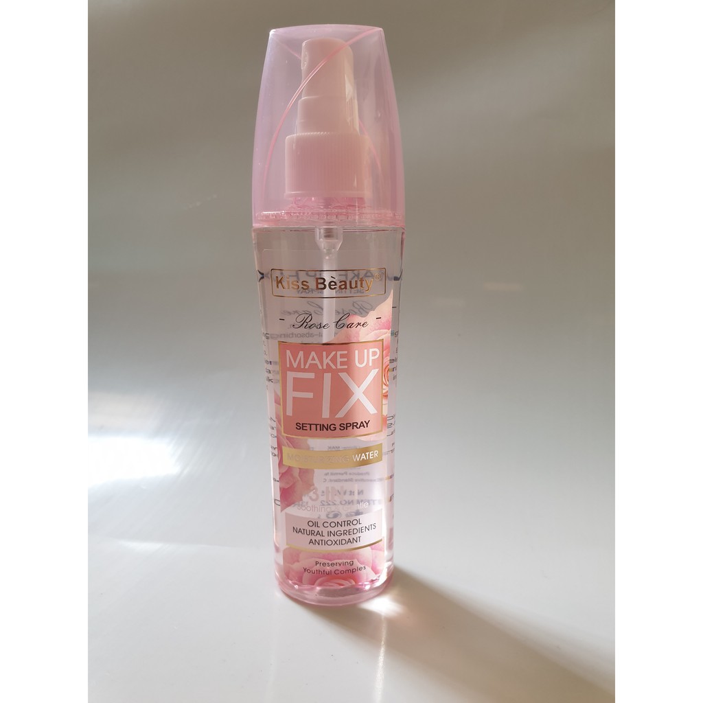 Xịt khoáng khóa  nền hoa hồng Kiss Beauty 3 in 1 150ml. Xịt khóa nền. | BigBuy360 - bigbuy360.vn