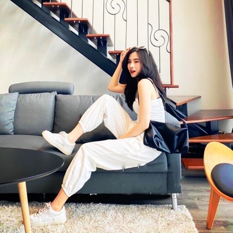 Quần Đũi Nữ Bom Cạp Chun Thoáng Mát Hai Màu Thấm Hút Mồ Hôi Tốt
