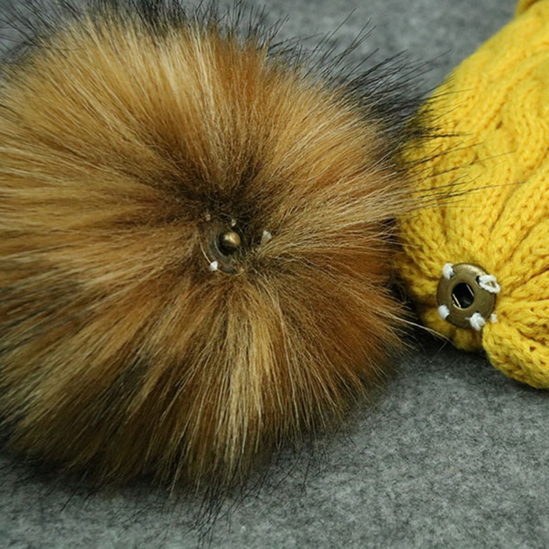 Mũ Trùm Đầu Dệt Kim Giữ Ấm Cho Bé