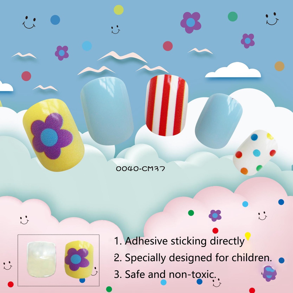 Móng Tay Giả Hình Kẹo Hoạt Hình Dễ Thương Cho Bé