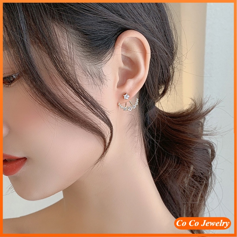 Hoa Tai Đính Đá Lấp Lánh Thiết Kế Thanh Lịch