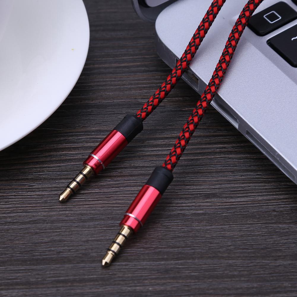 3.5mm Male To 3.5mm Male AUX Wire Auxiliary Stereo Weaving Audio Cable