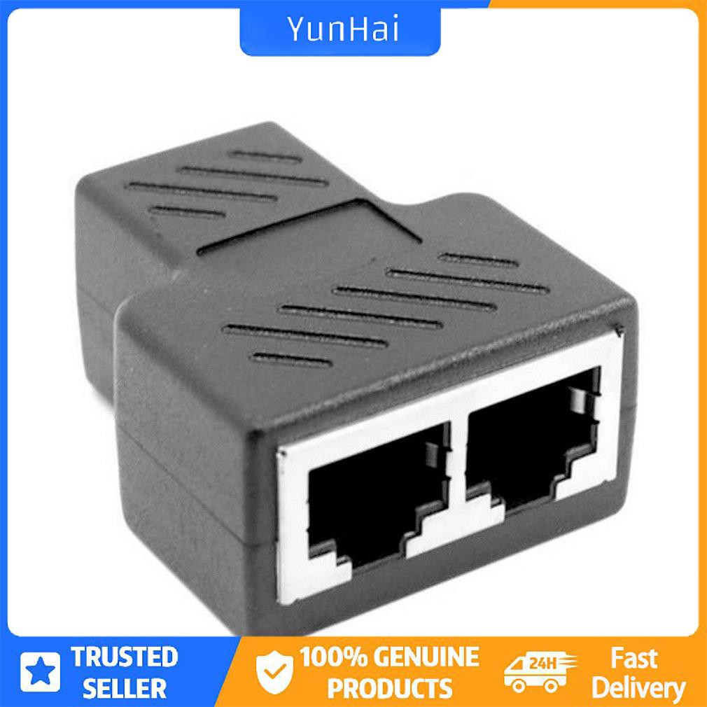 Bộ điều hợp bộ chia RJ45 1 đến 2 cách Cáp Ethernet LAN CAT5 / 6 cổng kép cái | BigBuy360 - bigbuy360.vn