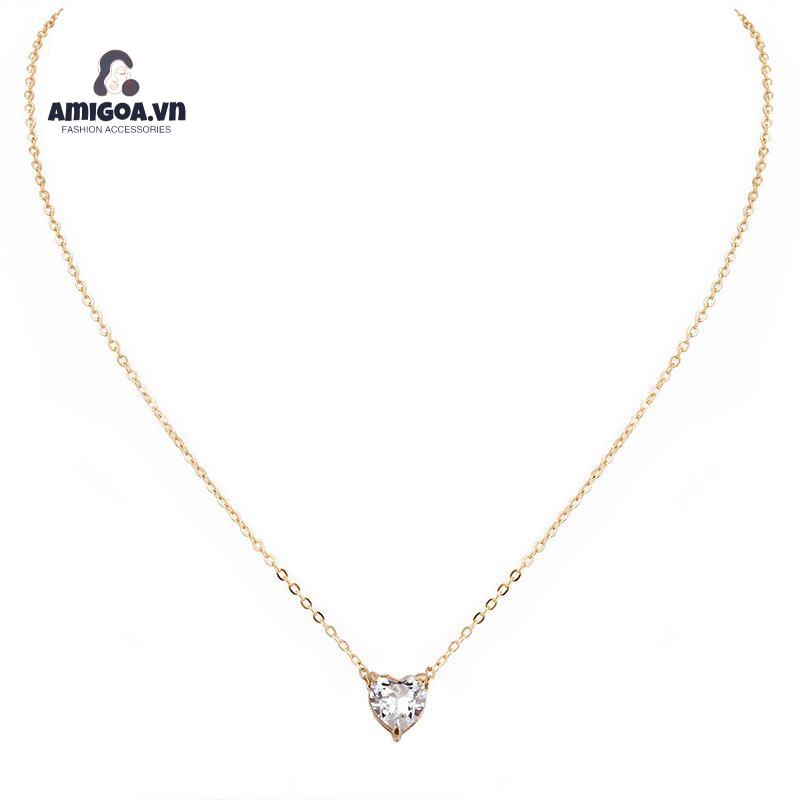 ✨✨Vòng cổ Kim Loại Mặt Hình Trái Tim Đơn Giản Thời Trang