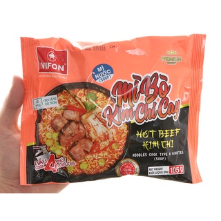 Thùng 24 gói mì bò kim chi cay vifon 105g