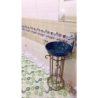 Chậu rửa lavabo kính thủy tinh đặt bàn đá Hồng Phúc HP-305