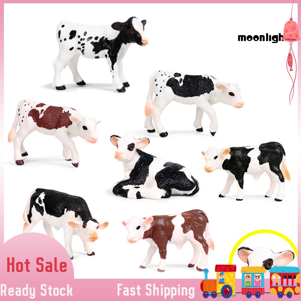 Mô Hình Con Bò Sữa Bằng Nhựa Dễ Thương Cho Bé