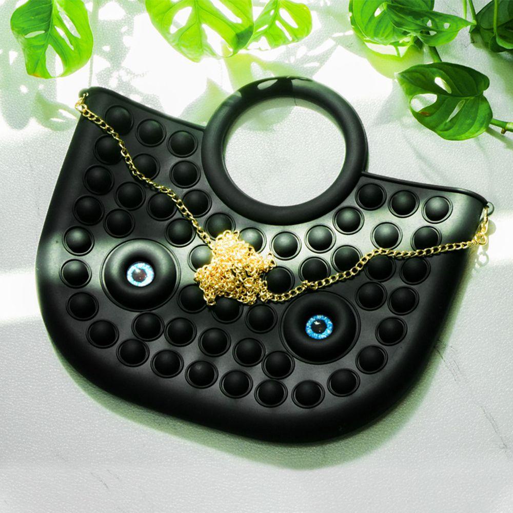 Hecceh Túi Tote Đeo Vai Tote Đơn Giản Dimple Bong Bóng Đẩy Lên Túi Tote Cho Nữ