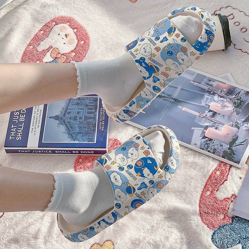 Dép nữ Dép Đi Trong Nhà Đế Dày Chống Trượt Thời Trang Cho Cặp Đôi