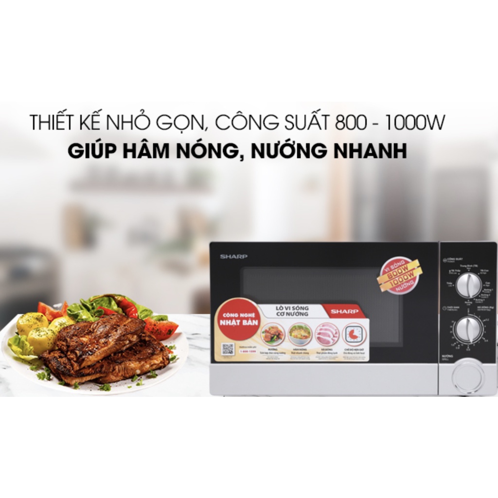 Lò vi sóng Sharp R-G302VN-S 23 lít,hàng chính hãng, bảo hành 1 năm,mới 100%