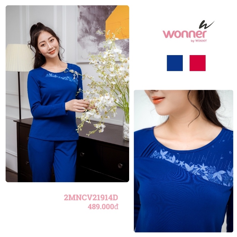 Bộ đồ cotton dài tay quần dài Wonner - 2MNCV21914D