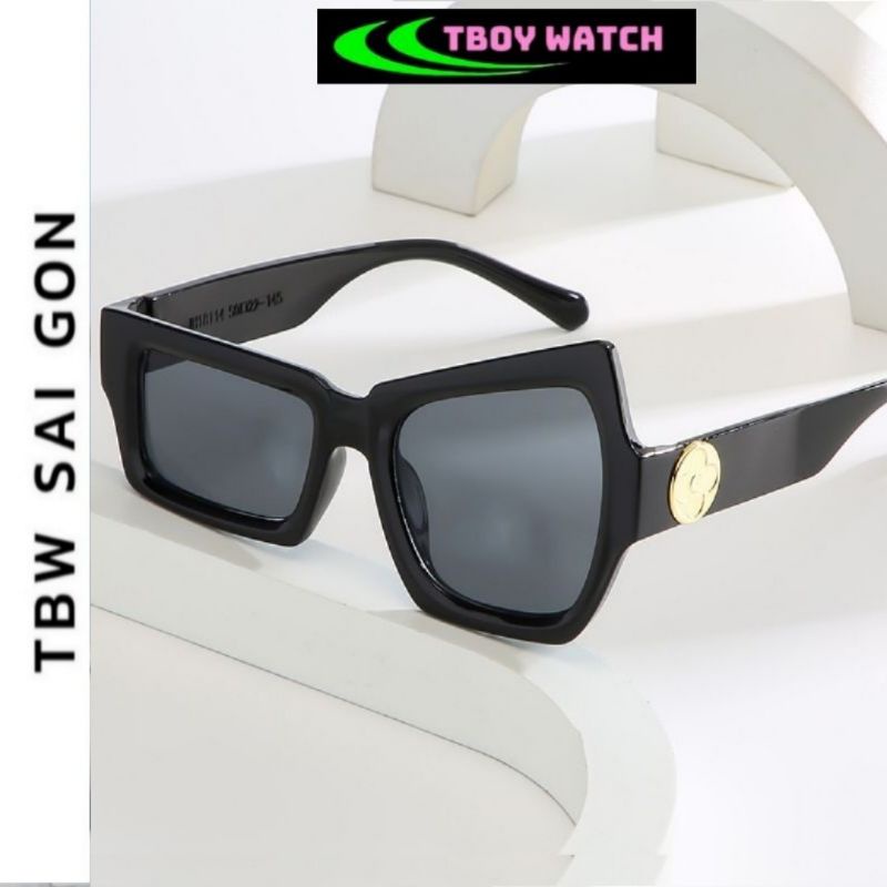 Kính mát gọng vuông lớn nhỏ siêu ngầu chống tia UV400 thời trang nam nữ K39