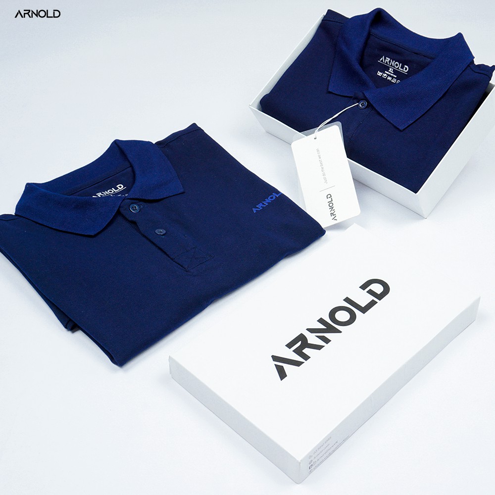 [Mã LTP50 giảm 50000 đơn 150000] Áo thun polo nam cổ bẻ màu xanh dương vải cá sấu Cotton trẻ trung, thoáng mát - Arnold | BigBuy360 - bigbuy360.vn