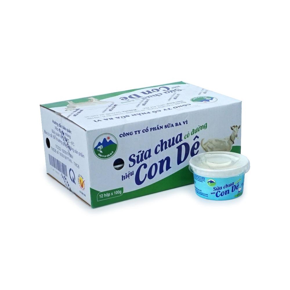 combo 4 HỘP SỮA CHUA DÊ BA VÌ CÓ ĐƯỜNG