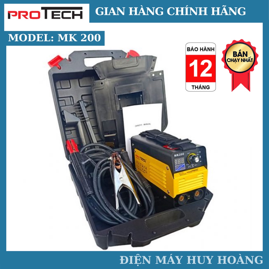 Máy hàn que Proteck MK200, máy hàn điện yếu, chống dính chống giật