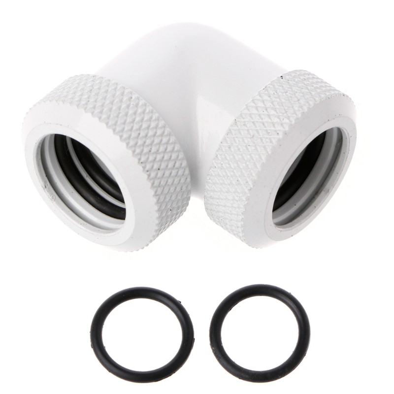 90 Degree Right Angle Tube Fitting Rotary Water Cooling Adapter For OD 14mm Pipe