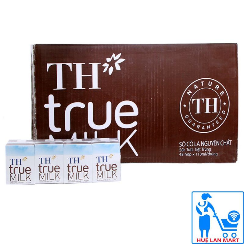 Thùng sữa TH true Milk 110ml hương sô cô la 48 hôp