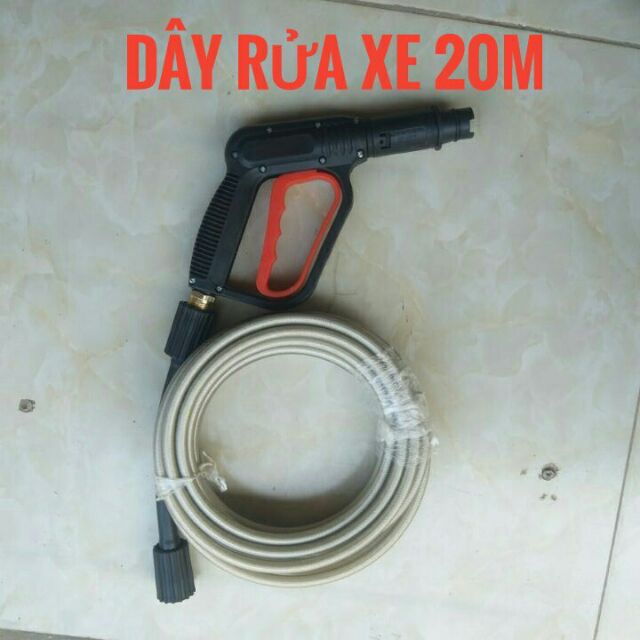 Bộ dây rửa xe 20m và súng rửa xe áp lực cao