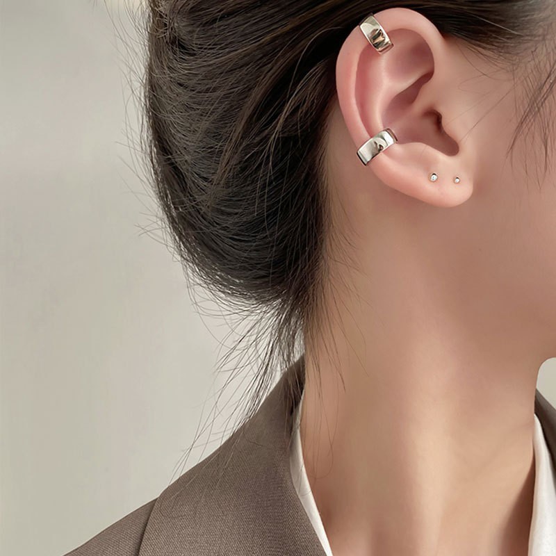 Khuyên tai kẹp Bạc ý 925 bông tai kẹp vành tròn