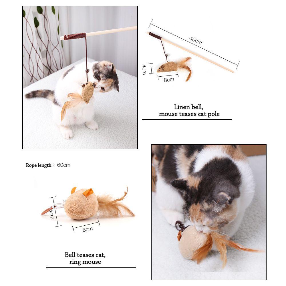 Set 7 Đồ Chơi Lông Vũ Mini Có Chuông Cho Mèo Cưng