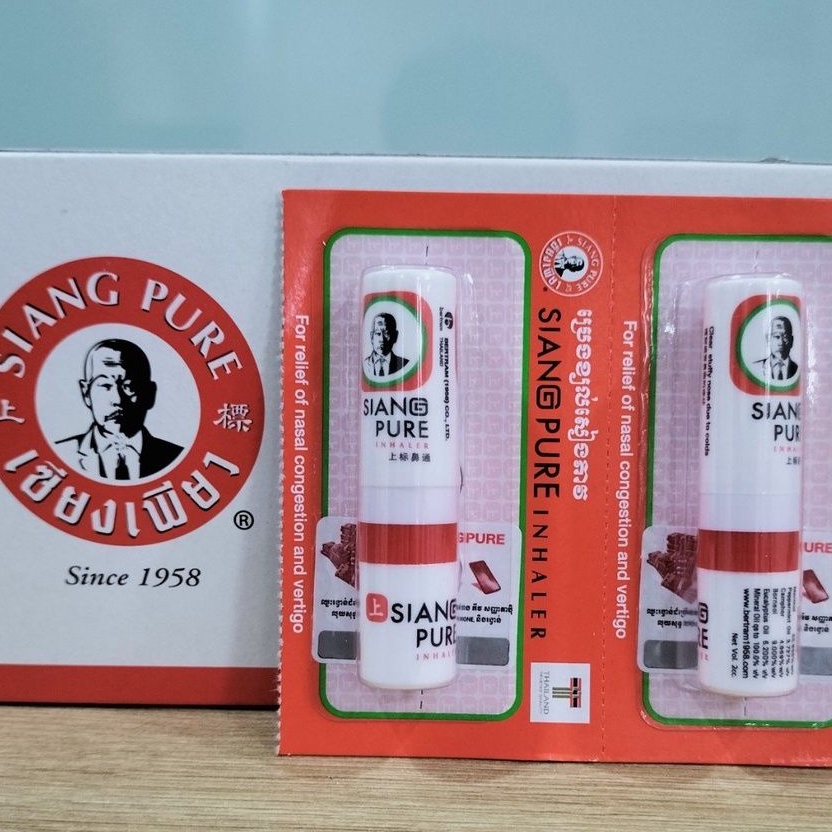 Ống Hít Thông Mũi Ông Già SIANG PURE 2 Đầu Thái Lan