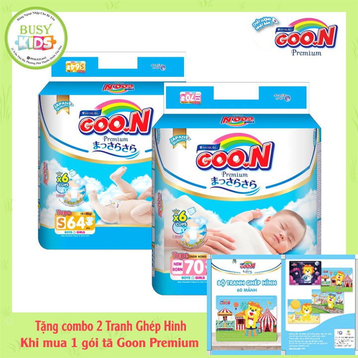 {Quà Tặng} Tã Goon Premium dán/quần size NB70/S64/M60/L50/XL44-M56/L46/XL42/XXL36/XXXL26