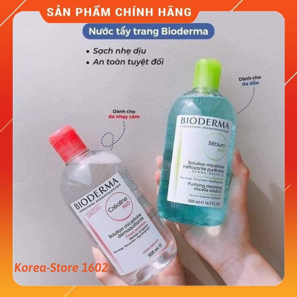 Nước Tẩy Trang Bioderma Créaline H2O 500ml Nắp Bật Bản Mới Nhất có Bill Biodema | BigBuy360 - bigbuy360.vn