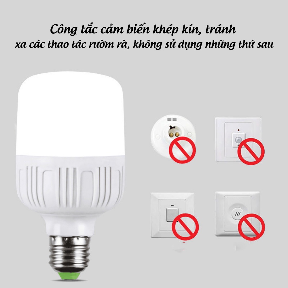 Bóng Đèn Led Cảm Biến Chuyển Động 40W Cảm Ứng Hồng Ngoại Tiết Kiệm Điện TIME HOME