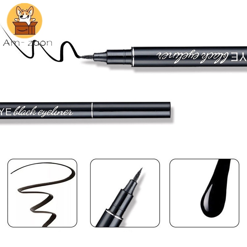 1 Bút Kẻ Mắt Dạng Lỏng Màu Đen Chống Thấm Nước Lâu Trôi