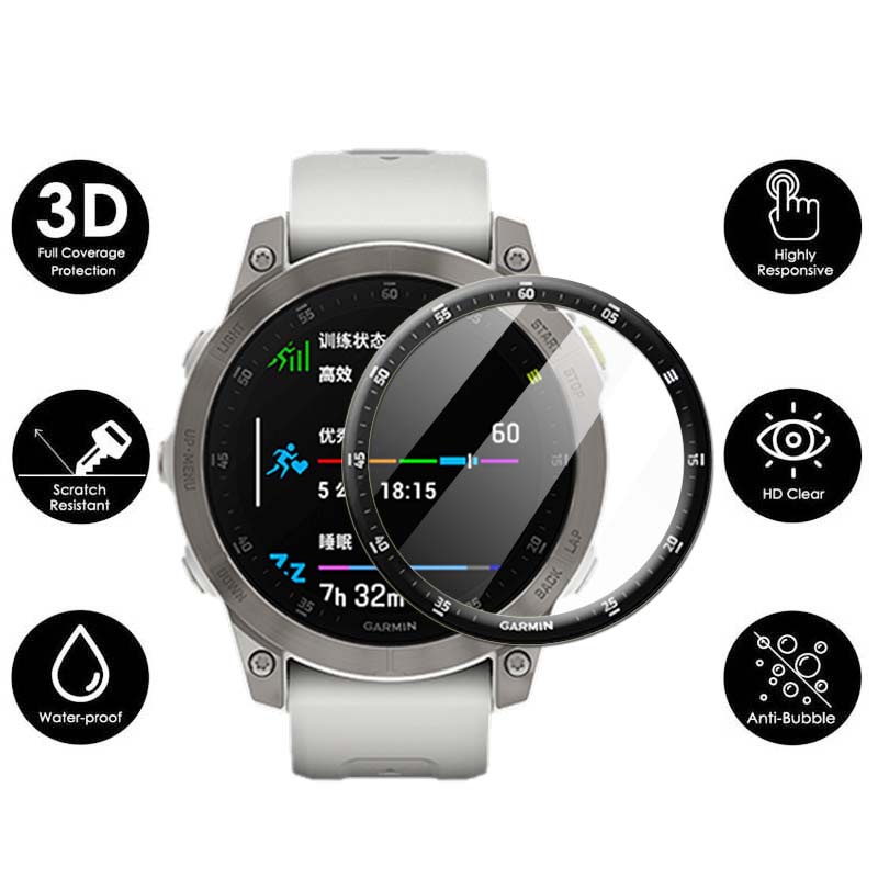Kính Cường Lực Cong 3D Bảo Vệ Màn Hình Cho Đồng Hồ Thông Minh Garmin Epix Gen 2