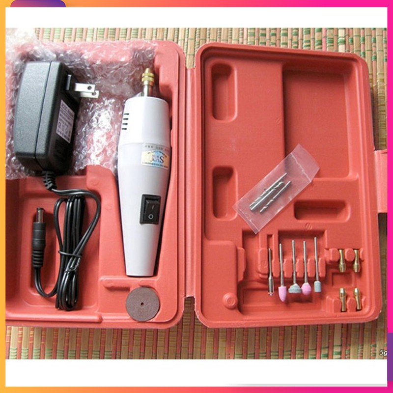 Bộ máy khoan mài cắt cầm tay mini 18w cắt gỗ cắt nhựa mài điêu khắc đều ok, có đĩa cắt gỗ - bảo hành 12 tháng