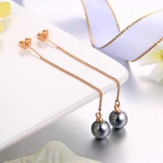 Khuyên tai ZHOUYANG E033 thời trang kiểu ngọc trai nhiều màu tùy chọn sang trọng dành cho nữ