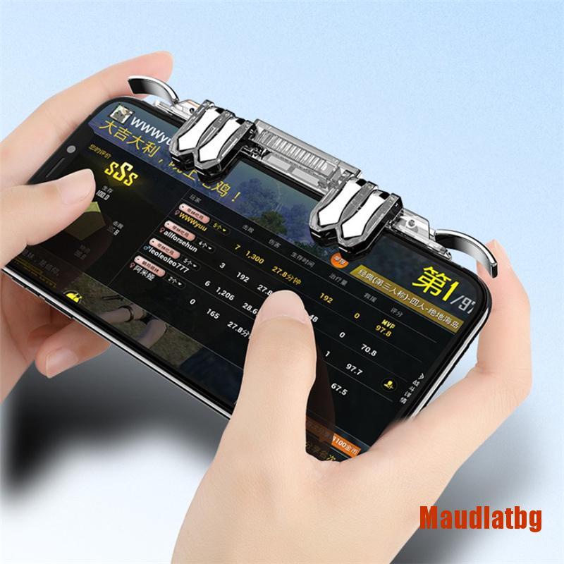 MAtbg Mobile Trigger Gamepad Controller Touch Button Shooter Grip Trigger Aim Joy