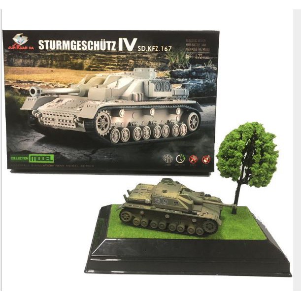 đồ chơi mô hình xe tank Đức tỉ lệ 1/72 kèm sa bàn (ráp không cần keo, có kèm decal) màu sắc ngẫu nhiên