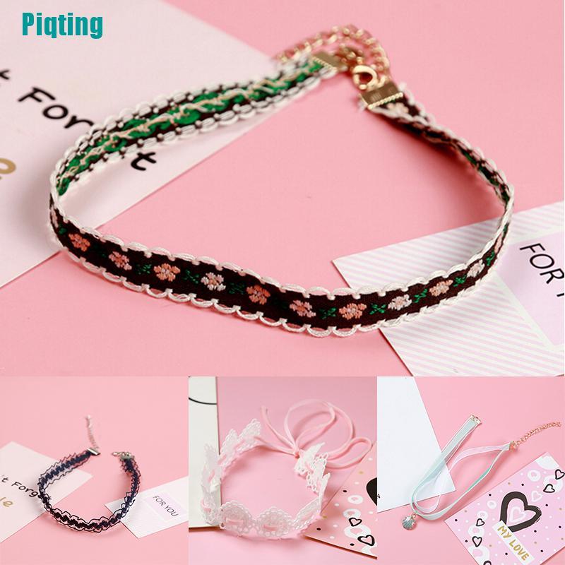 Vòng Cổ Choker Vải Nhung Mặt Hình Trái Tim Dễ Thương Cho Nữ