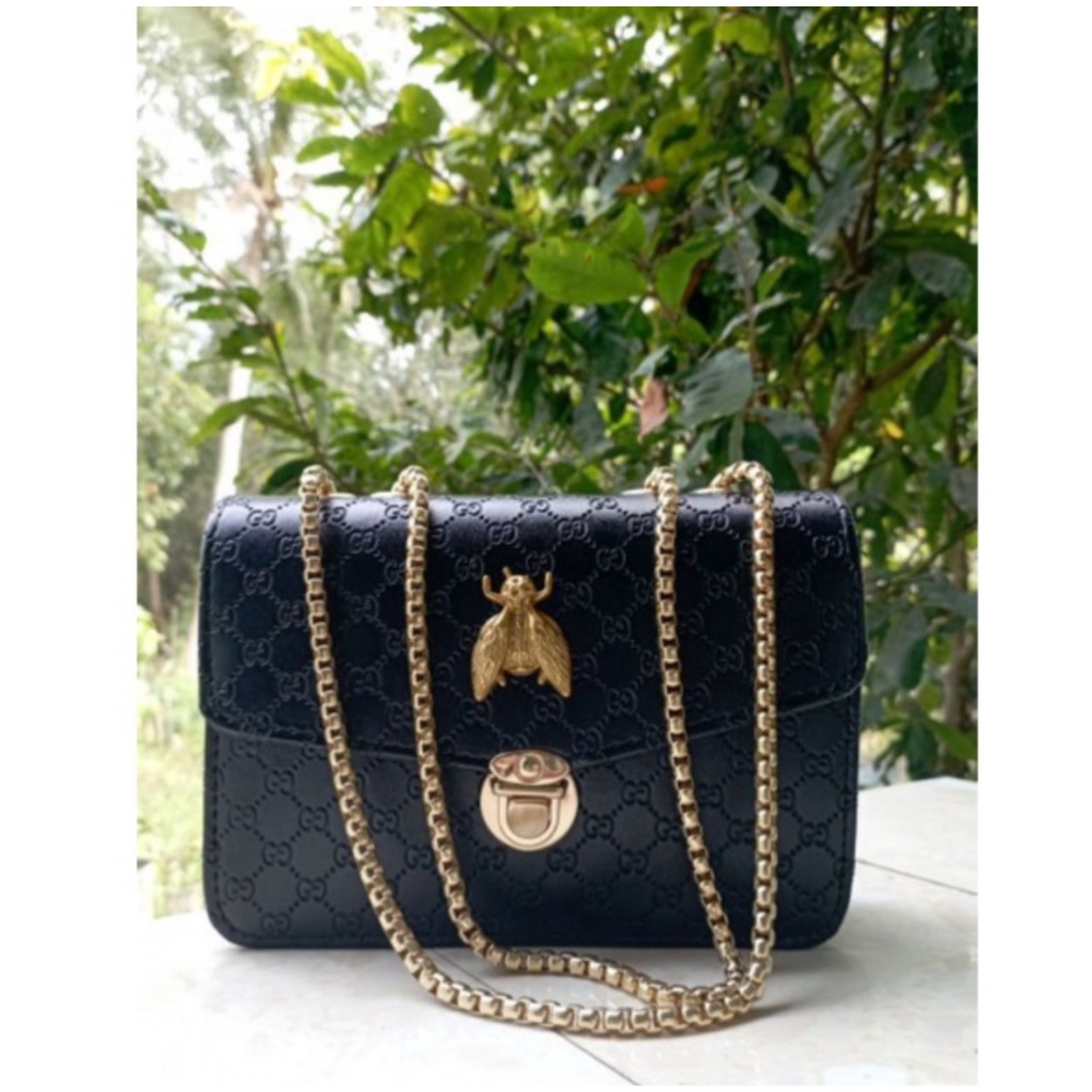 Túi xách nữ họa tiết con ong đeo chéo kẹp nách sang chảnh