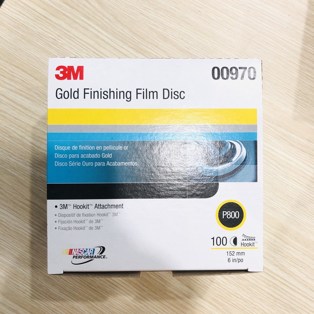 Combo 10 tờ giấy nhám đĩa đánh bóng 3M 00970 Gold Finishing Film Disc P800