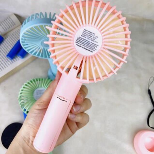 Quạt mini cầm tay đầy đủ phụ kiện pin , đế, dây sạc | BigBuy360 - bigbuy360.vn