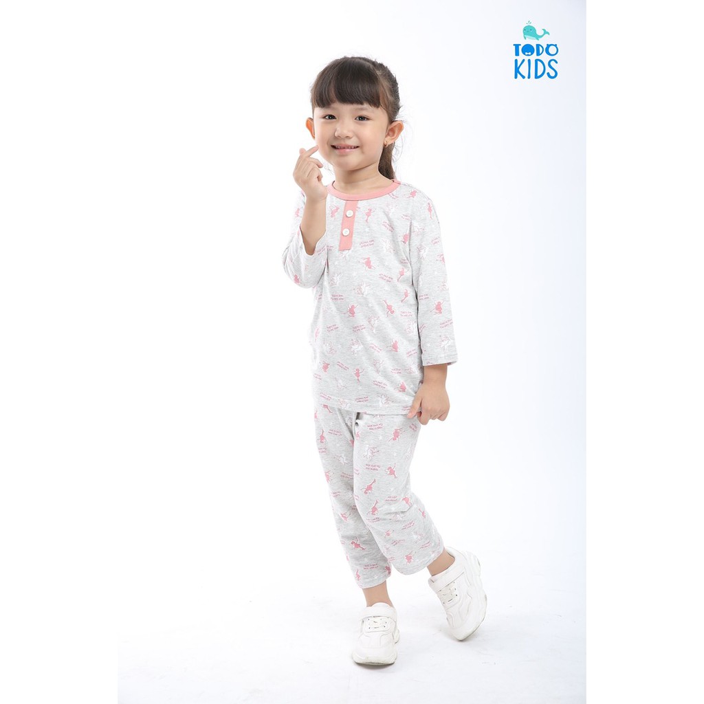 Bộ thu cotton lửng I MONG xuất Hàn cho bé