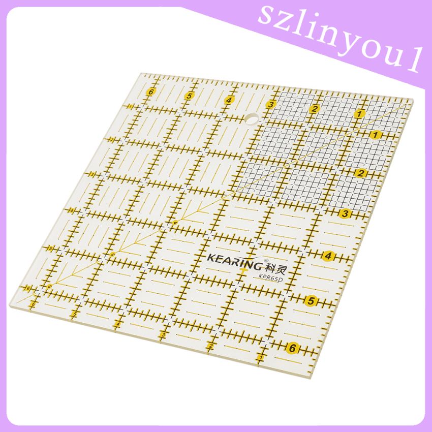 New Arrival Grid Design Square Acrylic Ruler Patchwork Quilting Template Tailor Ruler